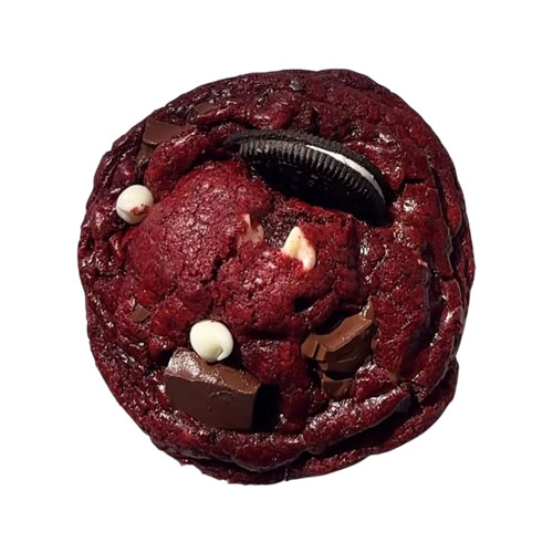 Red velvet cookie with Nutella and Oreo