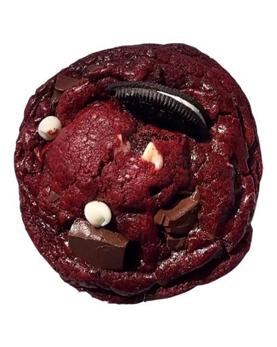 Red velvet cookie with Nutella and Oreo